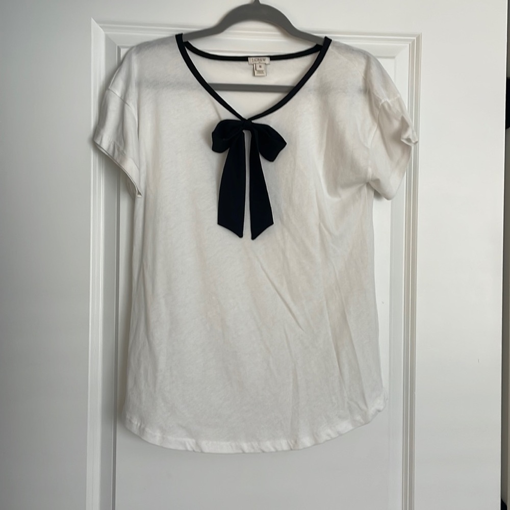 J. Crew t-shirt blouse with bow